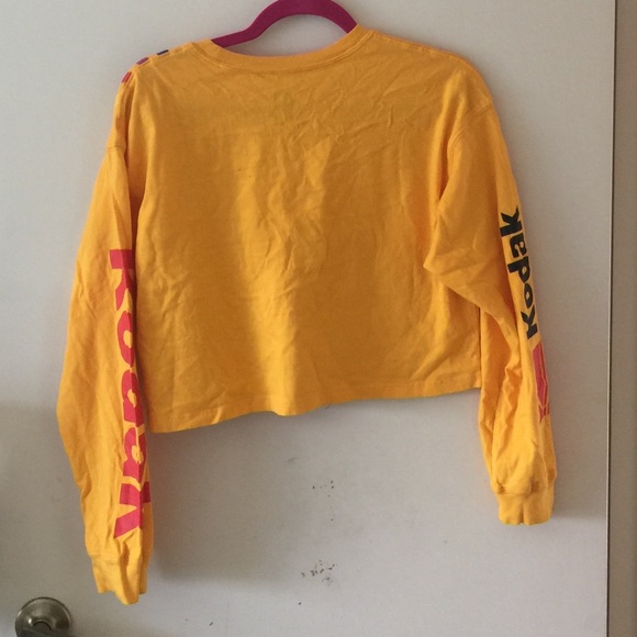 KODAK Bright Yellow LS Logo T-Shirt Sz M - Picture 5 of 7